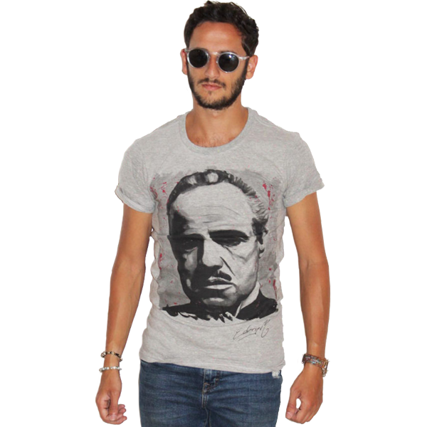 T-shirt Le Parrain Marlon Brando Noir - 100% Coton 185g/m² - Tailles S à XXXL - Sérigraphie Haute Qualité